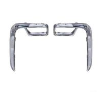 Silver Plastic Fog Lamp Frame Trim Front Bumper Grille Insert Compatible with 7 Series G12 2019 Left Right Replacement Part(Pair)
