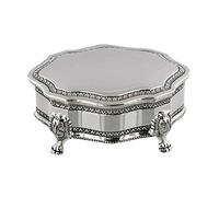Silver Plated Antique Trinket Box Small With Feet Box New & Boxed