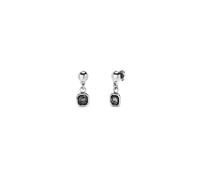 Silver Plated Black Earrings by UNOde50 - Sterling Silver Plated / Metal Alloy