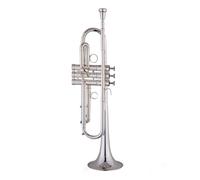 Silver-plated Brass Trumpet In B Flat For Beginners And Professional Performance Examination Students Adult Band