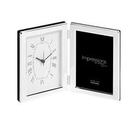 Silver Plated Clock & 4 x 6" Photo Frame