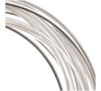 Silver Plated Copper Square Craft Bead Wire 18Ga (12Ft)