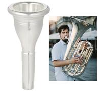 Silver-Plated Copper Tuba Mouthpiece, Instrument Accessory, Reliable Tuba Replacement Part, Fits All Tubas, Perfect For Musicians