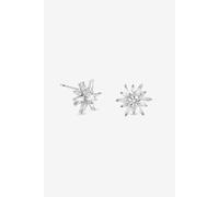 Silver Plated Cubic Zirconia Celestial Star Stud Earrings Jon Richard Silver One Size