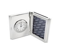 Silver Plated Desk Clock/Frame - A19159