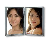 Silver Plated 6x4 Double Photo Frame