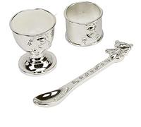 Silver Plated Egg Cup, Spoon and Napkin Ring