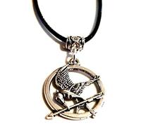 Silver Plated Fantasy Bird Necklace on an Adjustable Waxed Cord, Cosplay Necklace, Bird Lover Necklace, Film Fan Jewelry