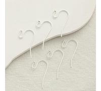 Silver Plated Hypoallergenic French Earring Hooks, 100 Pieces, for Jewellery Making Earring Hooks Golden Fish Ear Wire Ball Hooks for Jewelry Earring Making (Silver)