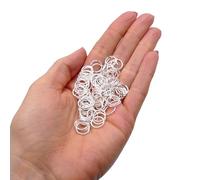 Silver Plated Jump Rings 10mm 200pcs (1mm) - Strong Open Jump Rings for Jewellery Making and Keyrings - Large Metal Rings for Craft, Chainmail, Ring Connectors for Clasps, Pendants and Findings