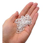 Silver Plated Jump Rings 12mm 200pcs (1.2mm) - Strong Open Jump Rings for Jewellery Making and Keyrings - Large Metal Rings for Craft, Chainmail, Ring Connectors for Clasps, Pendants and Findings