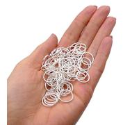 Silver Plated Jump Rings 14mm 200pcs (1.2mm) - Strong Open Jump Rings for Jewellery Making and Keyrings - Large Metal Rings for Craft, Chainmail, Ring Connectors for Clasps, Pendants and Findings