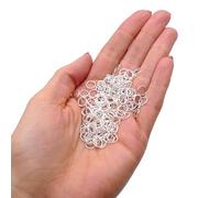 Silver Plated Jump Rings 7mm 400pcs (0.7mm Thickness) for Jewellery Making, Strong Open Jump Rings for Connecting Clasps, Pendants and Findings, Essential Beading Supplies