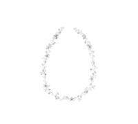 Silver Plated Mia Pearl And Crystal Long Hair Vine - Gift Pouch Jon Richard Silver One Size