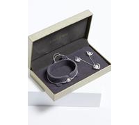 Silver Plated Pearl And Crystal Heart Trio Set - Gift Boxed Jon Richard Silver One Size