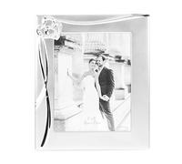Silver Plated Photo Frame Wedding Anniversary 8" x 10" with Hearts and Crystals