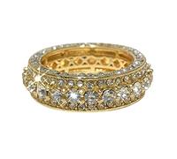 Silver Plated Sterling Simulated Stackable Ring Bands for Women Zircon Ring Size 5 11 Wedding Rings for Him and Her, 11, Copper, No Gemstone