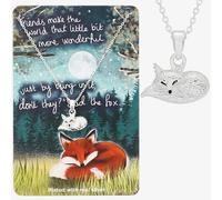 Silver Plated 'The World' Fox Pendant Necklace 364327