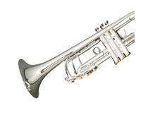 Silver Plated Trumpet Bb Tone Gold Key Yellow Brass Piston Professional Grade