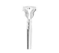 Silver Plated Trumpet Mouthpiece, Brass Mouthpiece for Brass Instrument Training, Mouth Correction Trainer for Saxophone Horn Trombone Tuba, Resistant Practice Tool