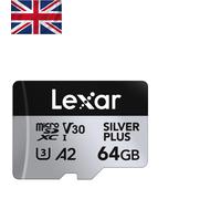 Silver Plus 64GB Micro SD - Ultra-Fast 205MB/s, Compatible with Drones & Tablets