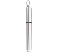 Silver Pocket Toothpick Holder Keychain,Waterproof Mini Toothpick Box Container Lightweight Travel Toothpick Holder Keychain Holders and Dispensers
