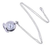 Silver Pocket Watch Versatile Watch Clothing Pocket Chain Featured Couple Men's Watch Thin Watch for Men (Silver, One Size)