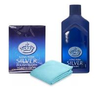 Silver Polish Cloth and Long Term Silver Polish Cleaner 125ml kit For Tarnish Remover, Protector, High Shine Sold by Zopper
