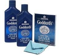Silver Polishing Kit - Includes Polish 2 Pack Cloth and 2 Pack Silver Polish Cleaner for Jewellery, Silverware, Antiques & Dinnerware