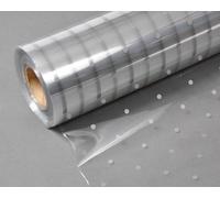 Silver Polka Dot Cellophane Florist Wrap 80cm x 100m - Extra Wide Gift Wrap | Ideal for Florists, Gift Hampers, Flower Bouquets, Gift Baskets, Floral Displays, Sweet Cones, Cake Trays and Gift Boxes
