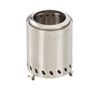 Silver Portable Tabletop Fire Pit with Ash Grate