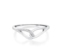 Silver Promise Ring Silver 925 Rings 1.25mm Cubic-Zirconia Hollow-Out Wings Size J 1/2 Gifts for Ladies Mother Popular