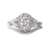 Silver Promise Rings Set of 2 US 6 to 10 Delicate Design Ring Light Luxury Ring Graduation Gift Birthday Gift For Her Coaster The Rings, 6, Copper, No Gemstone