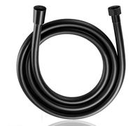Silver PVC Shower Hose Replacement Flexible Bathroom Head 1.5m/2m/3m Bathtub Hose (Black, 3m)