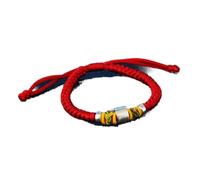 Silver,Red Rope Woven with S925 Silver Cylinder Adjustable Friendship Bracelets Tibetan Lucky Jewelry Gift for Women Girl Boy Daughter