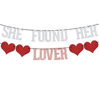 Silver Red & Rose Gold She Found Her Lover Banner, Bridal Shower Decorations, Engagement Wedding Party Supplies, She Found Her Honey Bachelorette Party Decor Sign