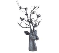 Silver Reindeer Stag Freestanding 45cm Bust Head Christmas Ornament