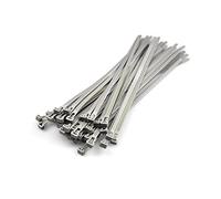Silver Releasable Cable Ties 7.2mmx300mm, 50 Pieces