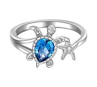 Silver Retro Multilayer Star Diamond Ring Rhinestone Ring Elegant Star Ring Adjustable Opening for Women Marigolds Face Cream, one size, Other, No Gemstone