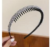 Silver Rhinestone Covered Hair Band for Women Hair Accessories for Girls with tooth comb. Glittery hairband for women and kids perfect for christmas headband