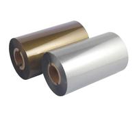 Silver Ribbon 40 50 70 80 90 100 110mm 300m Barcode Printer Thermal Transfer Printing Label Silver Wax Ribbon(SliverWax 110mmx300m)