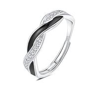 Silver Rings for Women 925 Sterling Silver Plated Thumb Rings Silver Ri-ngs for Wo-men 925 Adjustable Ring for Women Simple R-ing Woman Twist Ring sterling silver womens rin-gs