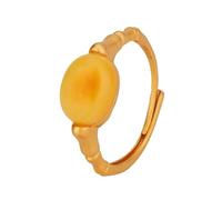 Silver Rings For Women Black Onyx/Jade/Agate Stone Ring 925 Sterling Silver Gold Plated Ring For Women Adjustable Daity Sandblasting Thumb Band Natural Gemstone Jewelry Gifts With Box Amber