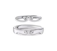 Silver Rings for Women Fashion, Sterling Silver Rings 925 The Band-Tightening Spell for Couple Adjustable