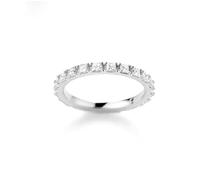 Silver Rings Knuckle, Vintage Engagement Rings with 1Ct Lab Created Diamond 18K White Gold Size R 1/2