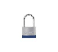 ABUS Padlock Silver Rock 5/50HB80 gl.-6504 - keyed Alike and with high Shackle - Made of Solid zinc - Basement Lock and Much More - ABUS Security Level 7 - Blue/Silver