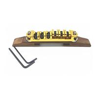 Silver Roller Saddles Tune-O-Matic Bridge Rosewood Base for Archtop Jazz Guitar