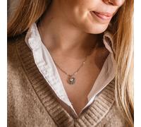 Silver Rose Gold Half Moon Zircon Minimalist Pendant Necklace The Colourful Aura Silver One Size