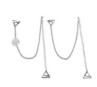 Silver Rose Rhinestone Bra Shoulder Straps for Women Adjustable Crystal Underwear Chain Elegant Hollow Flower Lingerie Strap Bridal Wedding Dress Party Prom Festival Accessories Body Fashion Jewelry
