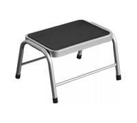 Silver Rubber Step Stool, Non-Slip Surface With Wide Base For Extra Stability, Compact And Durable Design Premier Housewares Silver One Size